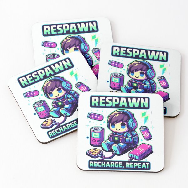 Item preview, Respawn Recharge Repeat – Gamer Sticker designed and sold by Dooodloo.