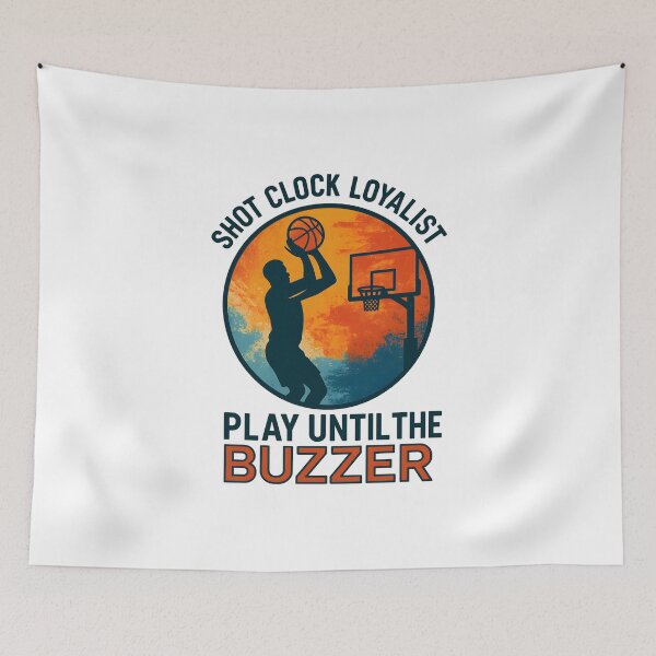Item preview, Shot Clock Loyalist - Play Until the Buzzer - Basketball designed and sold by inkNext.