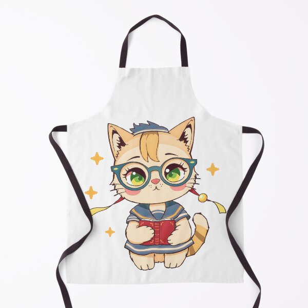 Item preview, Cute Cat in Glasses and School Uniform Art designed and sold by Shape & Words.