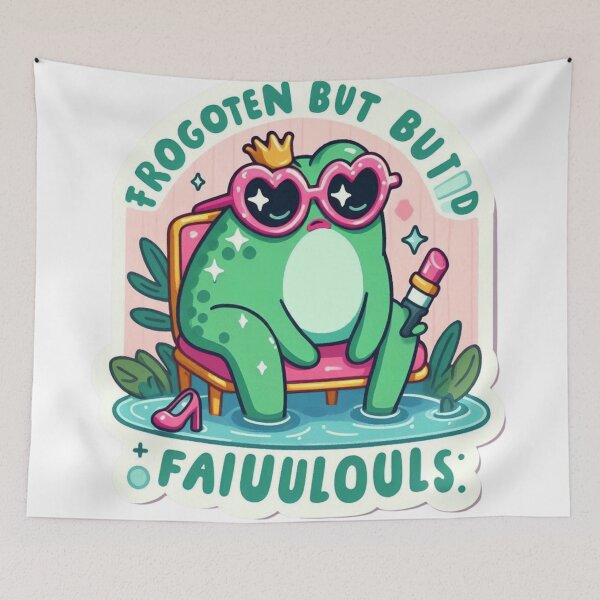 Item preview, Frogotten But Fabulous – Funny Frog Sticker designed and sold by Dooodloo.