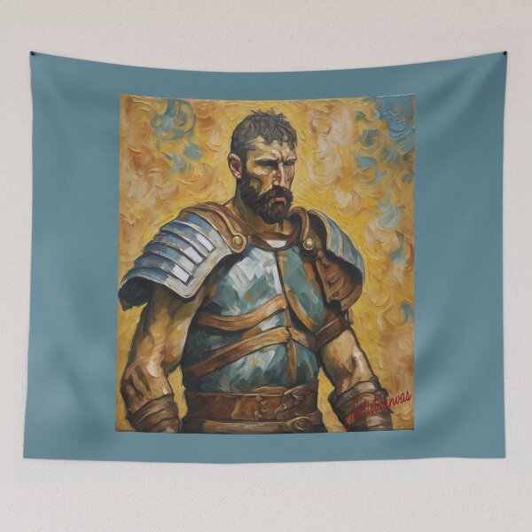 Item preview, "Mighty Gladiator: Epic Warrior in Blue and Bronze" designed and sold by Artisticanvas.