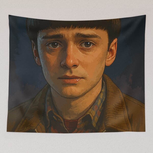 Item preview, Emotional Boy Retro Portrait – Thoughtful Will Character Illustration designed and sold by brexastore.