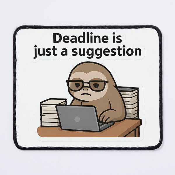 Item preview, Deadline is Just a Suggestion Sloth designed and sold by projectman-art.