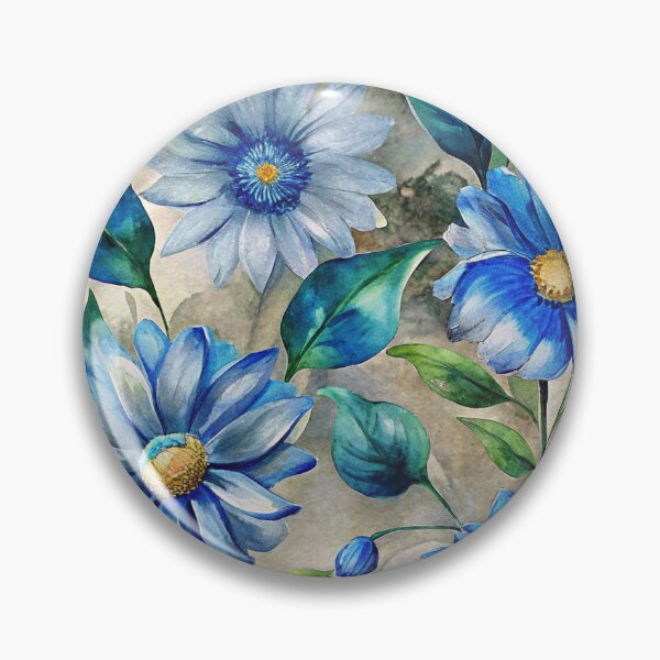Item preview, “Vintage Blue Daisy Watercolor Pattern” designed and sold by joycrysstudio.