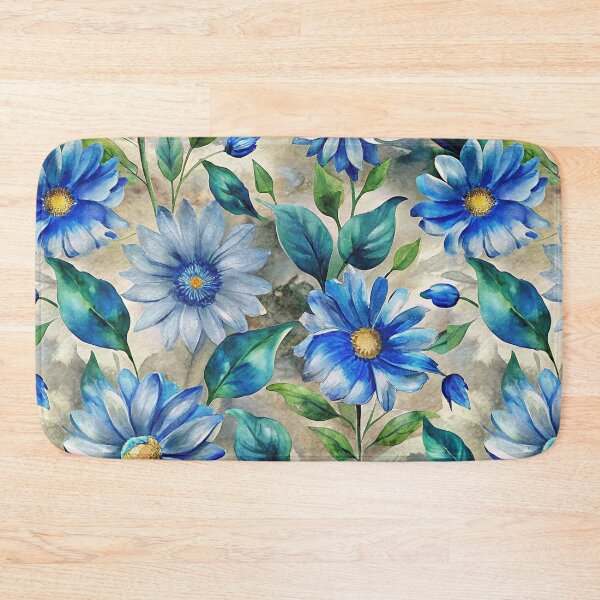 Item preview, “Vintage Blue Daisy Watercolor Pattern” designed and sold by joycrysstudio.