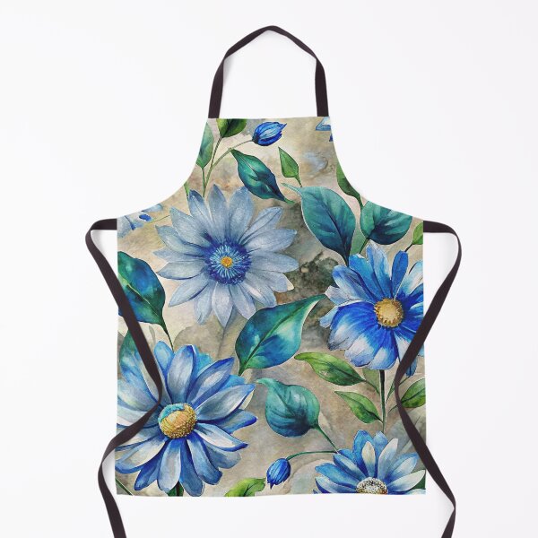 Item preview, “Vintage Blue Daisy Watercolor Pattern” designed and sold by joycrysstudio.