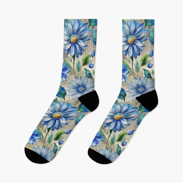 Item preview, “Vintage Blue Daisy Watercolor Pattern” designed and sold by joycrysstudio.