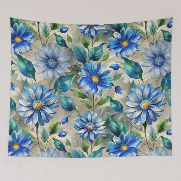 Item preview, “Vintage Blue Daisy Watercolor Pattern” designed and sold by joycrysstudio.