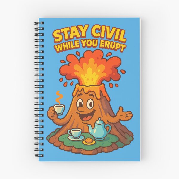 Item preview, Stay Civil While You Erupt – Volcano Etiquette Edition designed and sold by Girih.