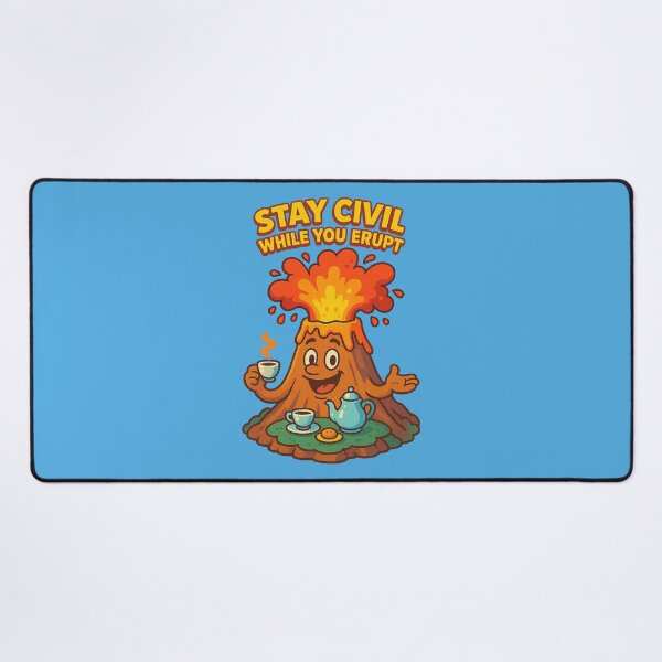Item preview, Stay Civil While You Erupt – Volcano Etiquette Edition designed and sold by Girih.