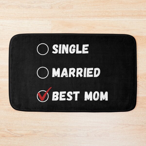 Item preview, Single Married Best Mom, Funny Mom Shirt designed and sold by Sleepy Cat Design.