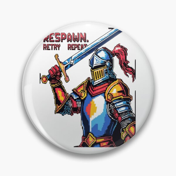 Item preview, Respawn. Retry. Repeat. – Retro Pixel Knight Gamer T-Shirt designed and sold by DevasLane.