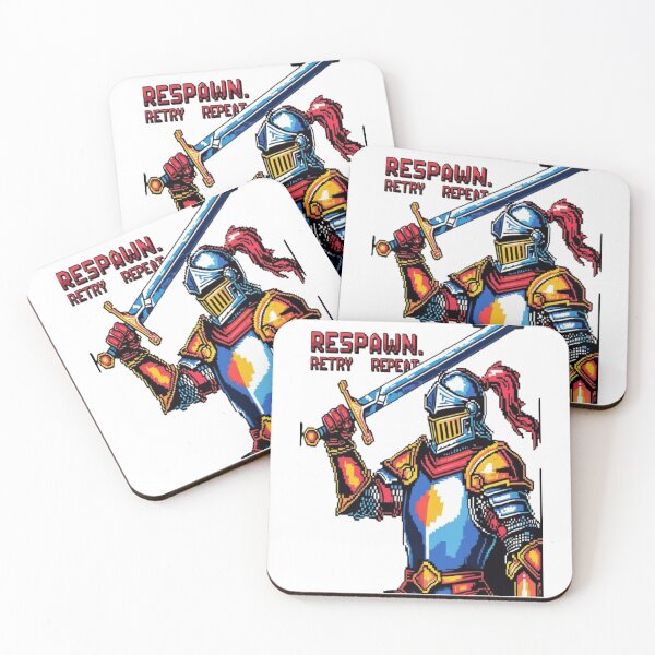 Item preview, Respawn. Retry. Repeat. – Retro Pixel Knight Gamer T-Shirt designed and sold by DevasLane.