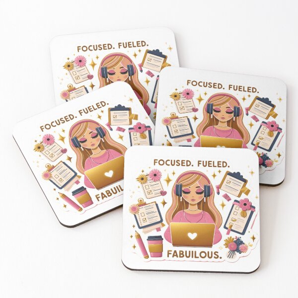 Item preview, Focused Fueled Fabulous – Girl Boss Sticker designed and sold by Dooodloo.