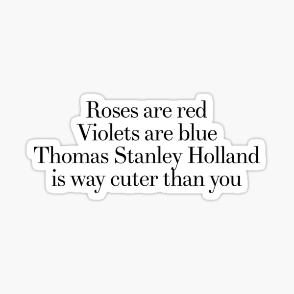 Item preview, Tom Holland poem designed and sold by SoftForHolland.