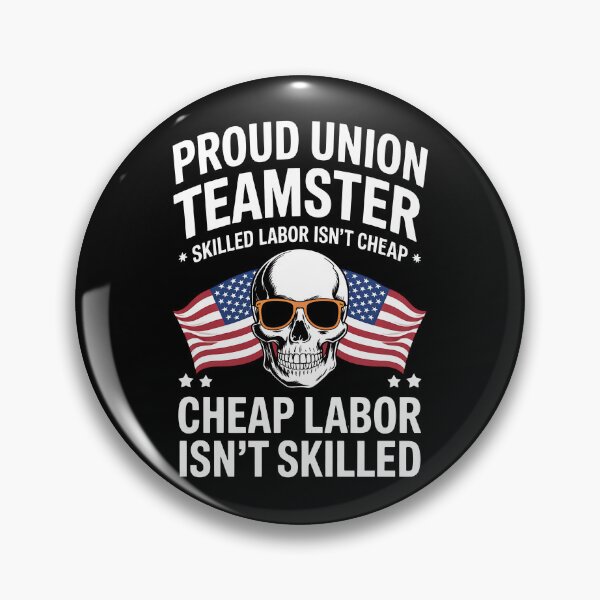 Item preview, Teamster Union Proud Labor Day Gift American Flag Skull designed and sold by BakeryDozen.