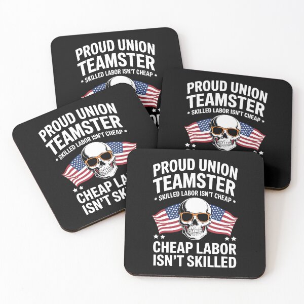 Item preview, Teamster Union Proud Labor Day Gift American Flag Skull designed and sold by BakeryDozen.