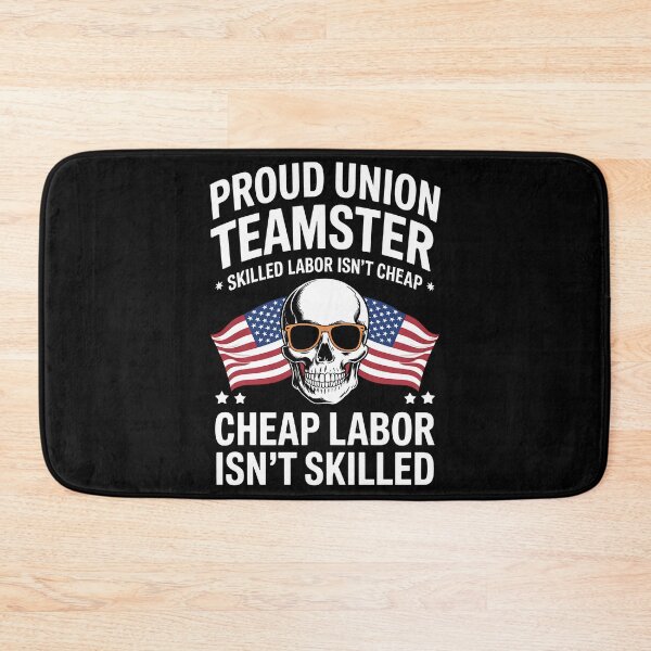 Item preview, Teamster Union Proud Labor Day Gift American Flag Skull designed and sold by BakeryDozen.