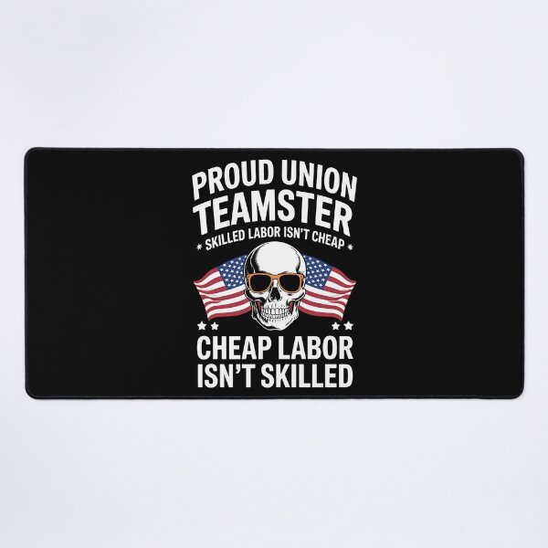 Item preview, Teamster Union Proud Labor Day Gift American Flag Skull designed and sold by BakeryDozen.