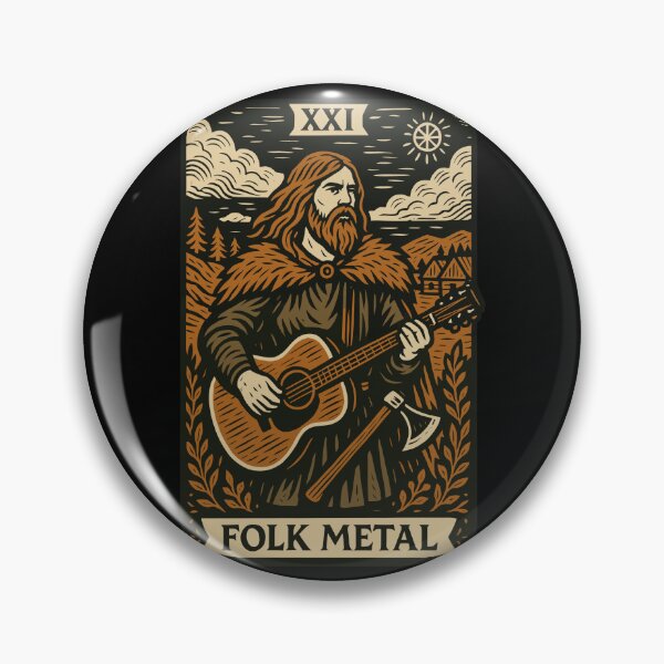 Item preview, Folk Metal Tarot Card – Nordic Axe & Acoustic Fury designed and sold by BRU Design.