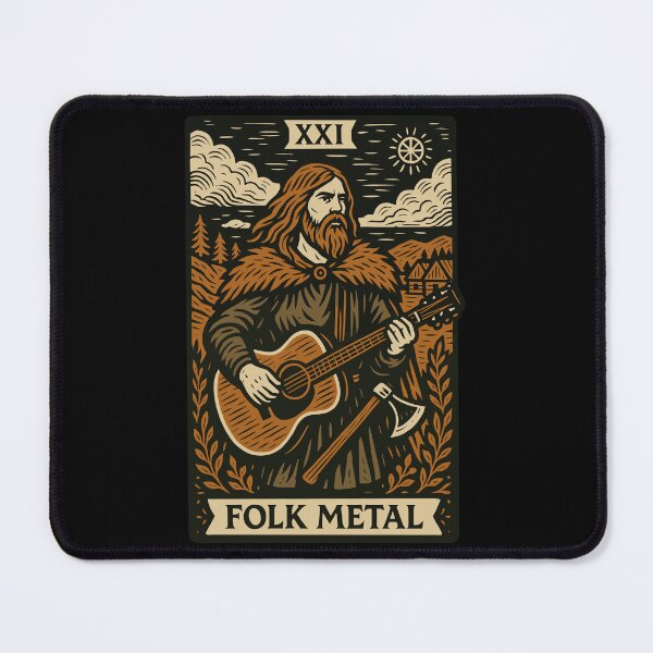 Item preview, Folk Metal Tarot Card – Nordic Axe & Acoustic Fury designed and sold by BRU Design.