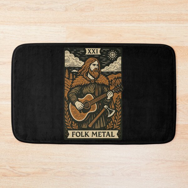 Item preview, Folk Metal Tarot Card – Nordic Axe & Acoustic Fury designed and sold by BRU Design.