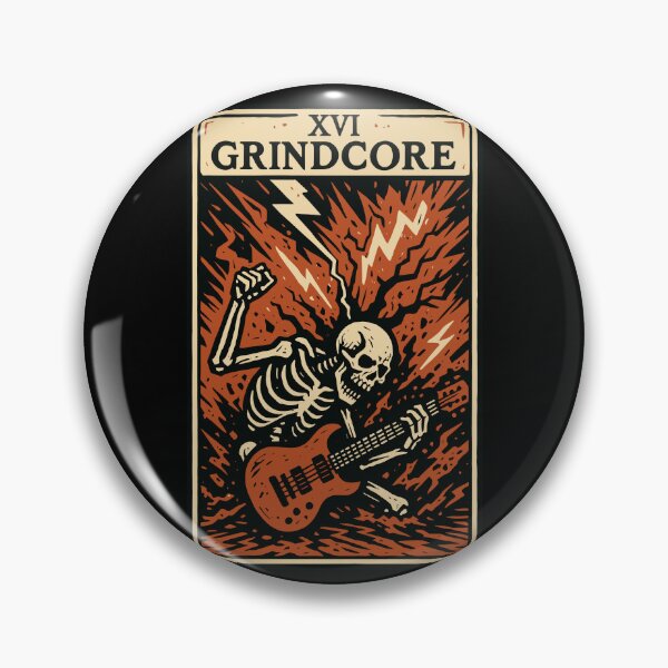 Item preview, Grindcore Tarot Card – Explosive Skeleton Shred designed and sold by BRU Design.