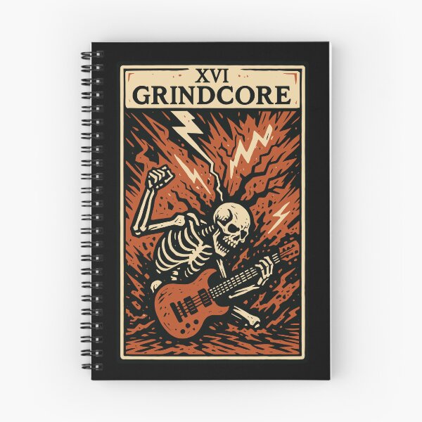 Item preview, Grindcore Tarot Card – Explosive Skeleton Shred designed and sold by BRU Design.