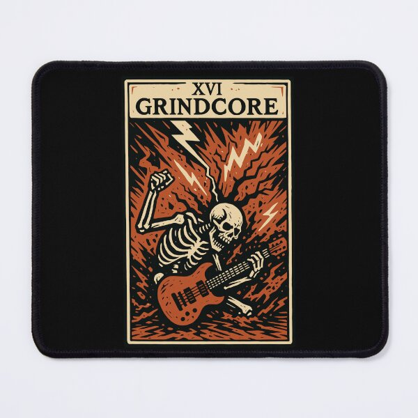 Item preview, Grindcore Tarot Card – Explosive Skeleton Shred designed and sold by BRU Design.