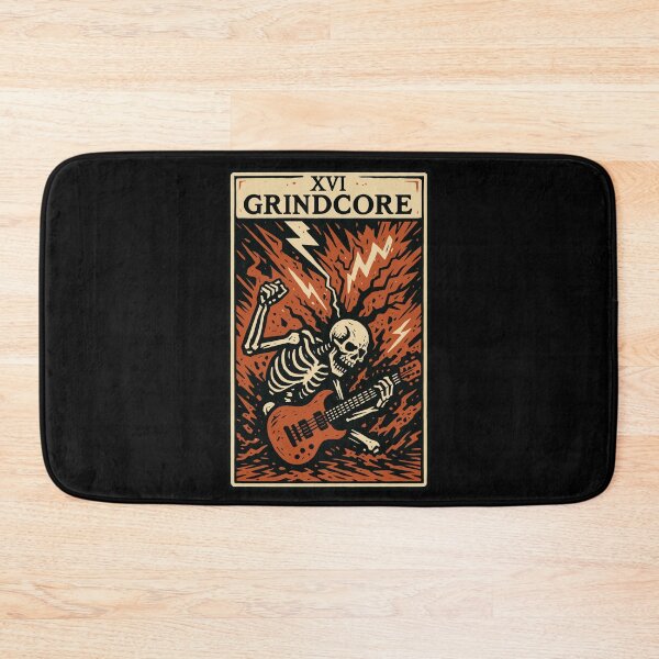 Item preview, Grindcore Tarot Card – Explosive Skeleton Shred designed and sold by BRU Design.