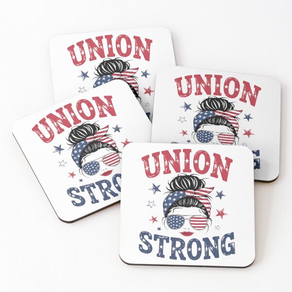 Item preview, Union Strong Labor Day Messy Bun USA Flag designed and sold by BakeryDozen.