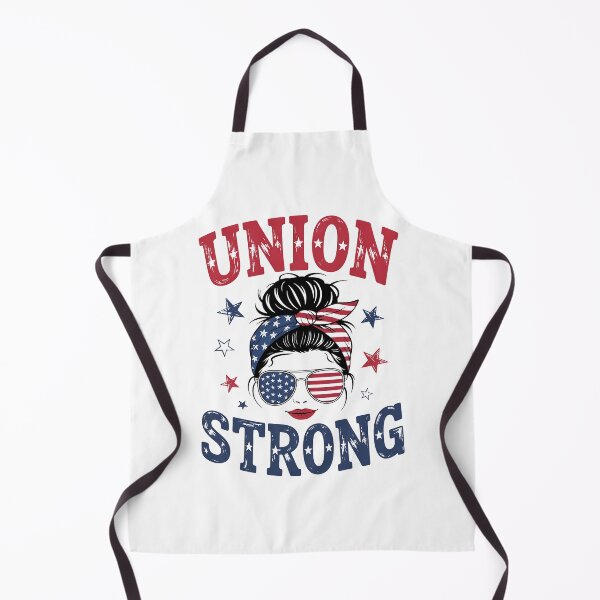 Item preview, Union Strong Labor Day Messy Bun USA Flag designed and sold by BakeryDozen.