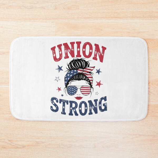 Item preview, Union Strong Labor Day Messy Bun USA Flag designed and sold by BakeryDozen.