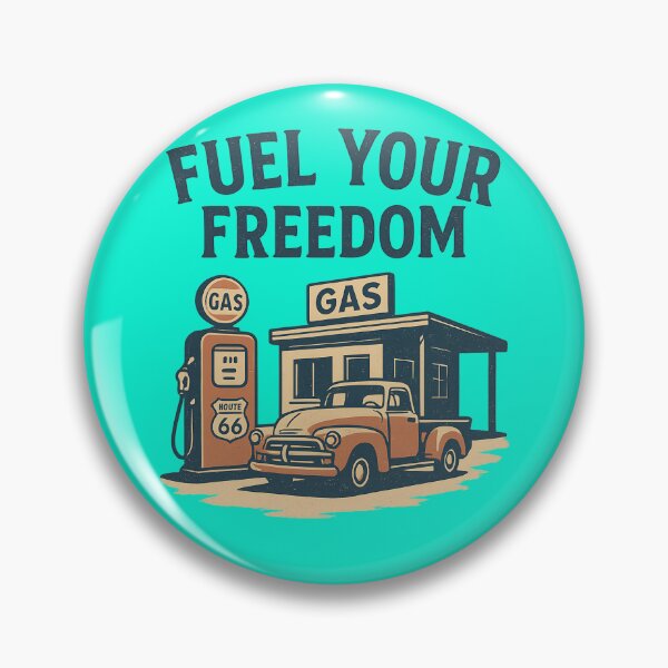 Item preview, Fuel Your Freedom – Vintage Gas Station & Route 66 Retro Truck Design designed and sold by Maximilianos.