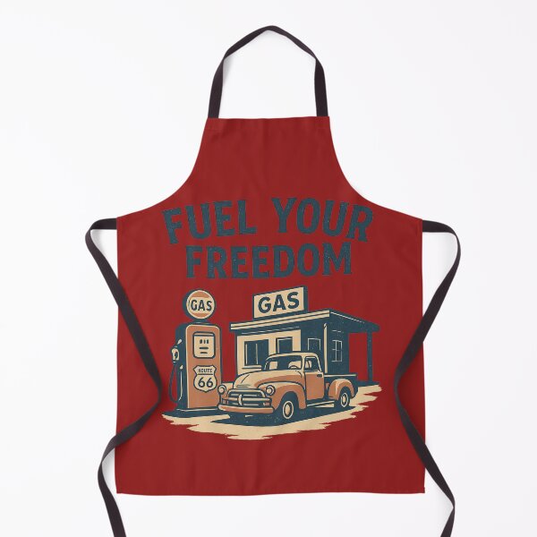 Item preview, Fuel Your Freedom – Vintage Gas Station & Route 66 Retro Truck Design designed and sold by Maximilianos.