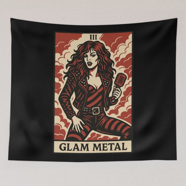 Item preview, Glam Metal Tarot Card – Fierce, Flashy, and Loud designed and sold by BRU Design.