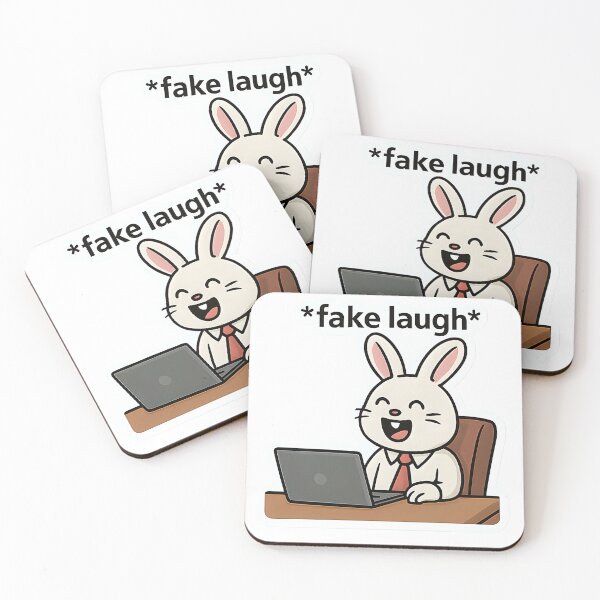 Item preview, Fake Laugh Bunny Office Meme designed and sold by projectman-art.