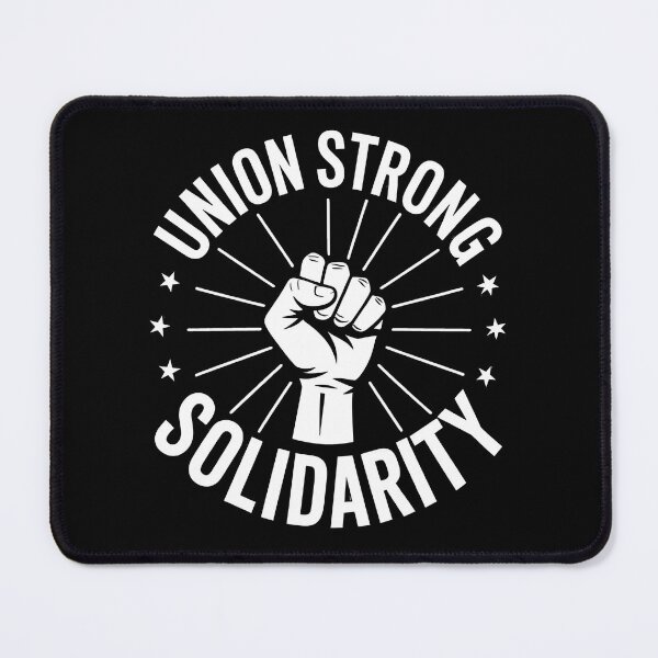 Item preview, Union Strong Solidarity Fist Workers Rights US Union Fan designed and sold by BakeryDozen.