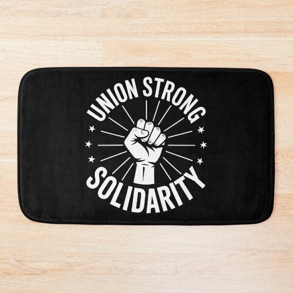 Item preview, Union Strong Solidarity Fist Workers Rights US Union Fan designed and sold by BakeryDozen.
