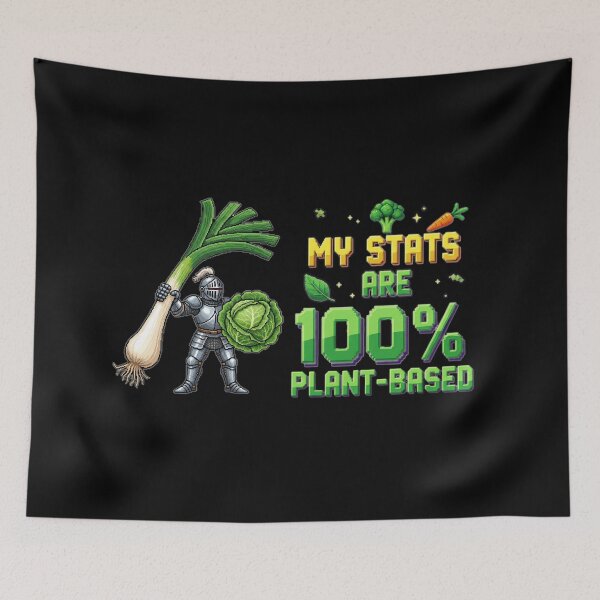 Item preview, My Stats Are 100% Plant-Based - Funny Vegan Gamer designed and sold by Joyful-Park.