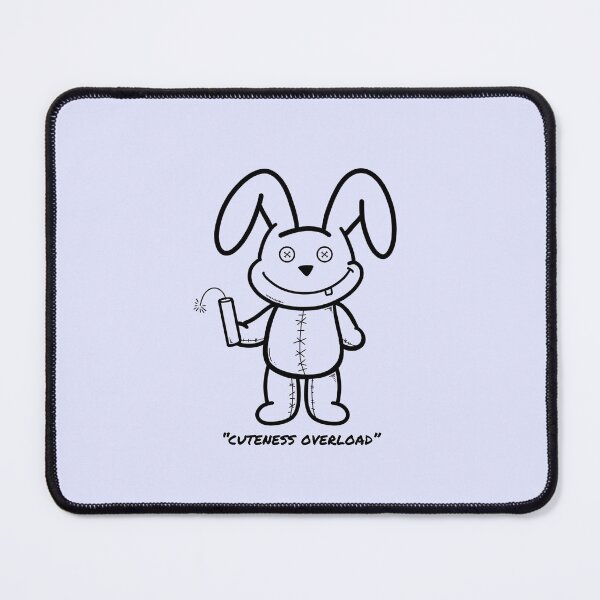 Item preview, Cute Bunny Holding Dynamite – Edgy Plush Toy Design designed and sold by SmolSwaz.