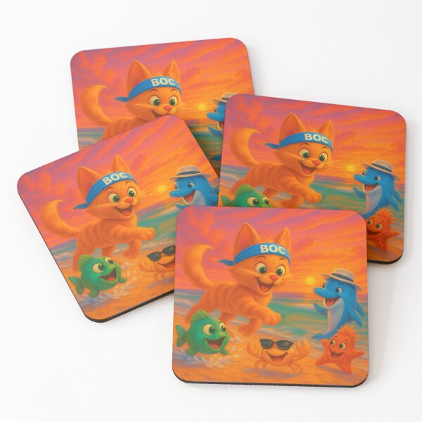 Item preview, BOC Beachy Orange Cat 11 - BOC and His Beachy Friends Play On the Beach designed and sold by Beachy.