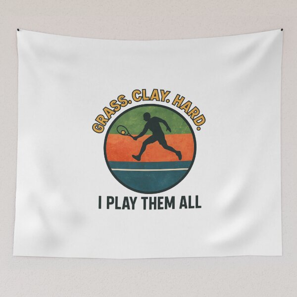Item preview, Grass. Clay. Hard. - I Play Them All - Tennis designed and sold by inkNext.