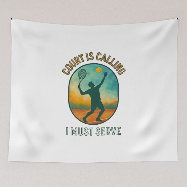 Item preview, Court is Calling - I Must Serve - Tennis designed and sold by inkNext.