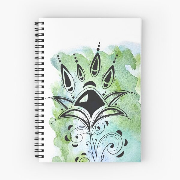 Item preview, Large flower - green watercolor background designed and sold by GribouillStreet.