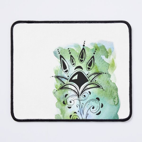 Item preview, Large flower - green watercolor background designed and sold by GribouillStreet.
