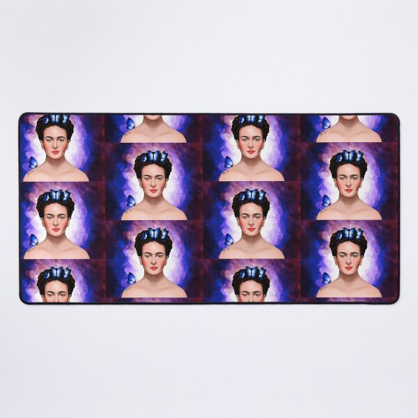 Item preview, frida kahlo Blue butterflies - Purple background designed and sold by Liorliv.