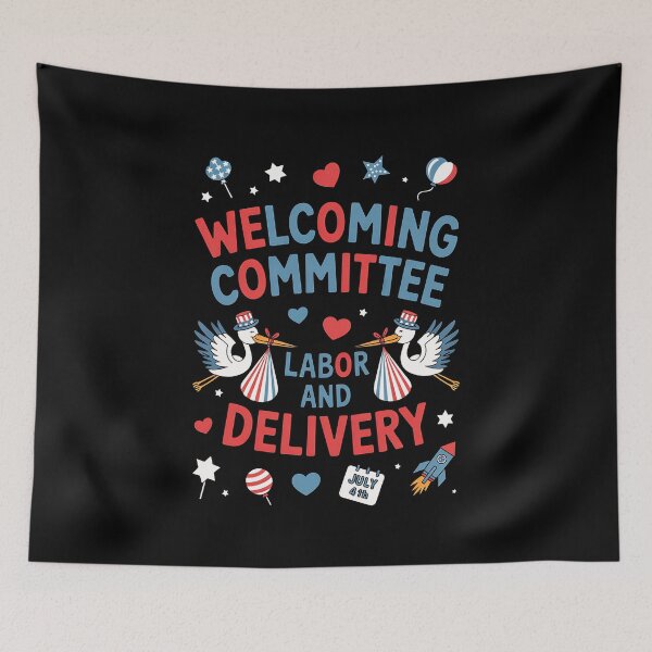 Item preview, Welcoming Committee Labor & Delivery Nurse Goose 4th of July designed and sold by BakeryDozen.