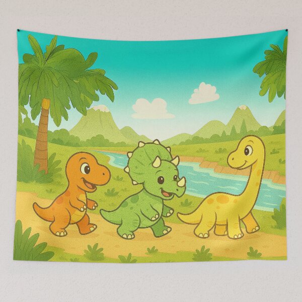 Item preview, Little Dinosaurs' Riverbank Adventure designed and sold by InkandAccents.