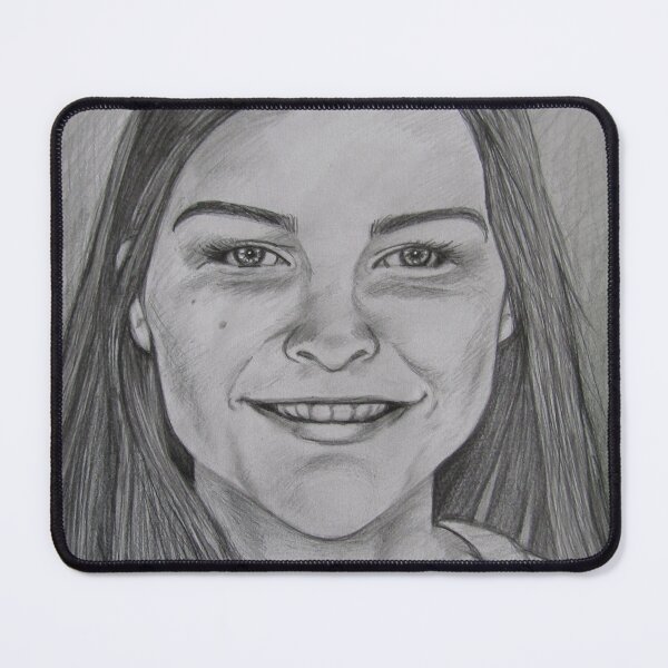 Item preview, Portrait of an unknown woman, smiling. Pencil on 29.7x42cm paper. designed and sold by crowleyronan123.